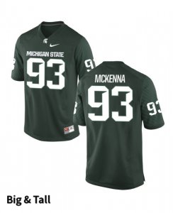Men's Michigan State Spartans NCAA #93 Jack McKenna Green Authentic Nike Big & Tall Stitched College Football Jersey BL32B47LV